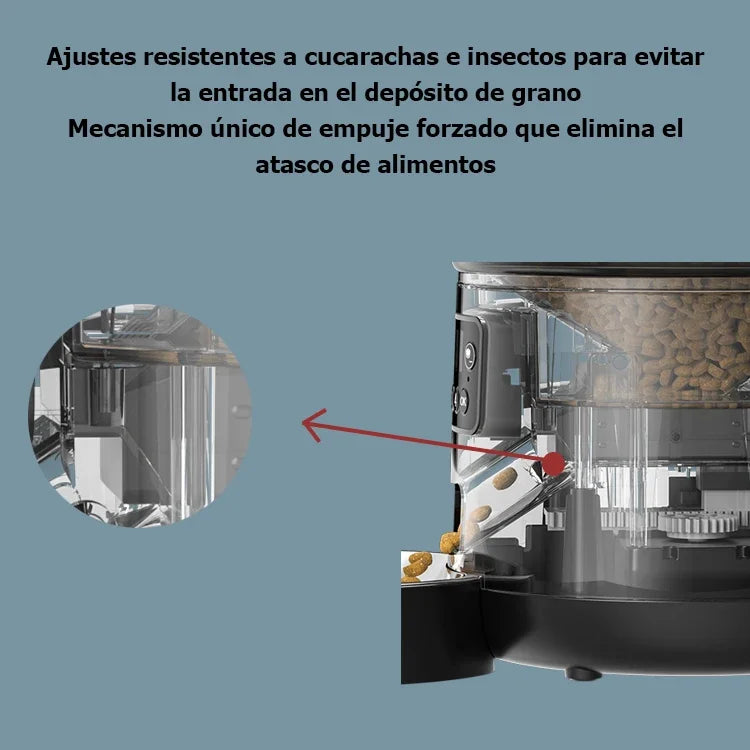 Comedero Automático para Mascotas 4L – Dispensador Inteligente de Comida con Temporizador Anti atranques para Gatos